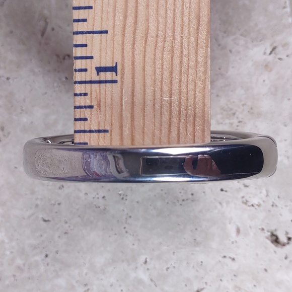 Michael Kors Silvertone Hinged Bracelet - Picture 7 of 8